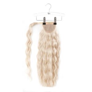 20" Invisi®Ponytail Beach Wave - Pure Platinum