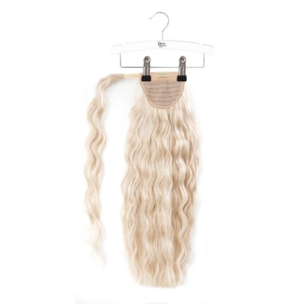20" Invisi®Ponytail Beach Wave - Pure Platinum