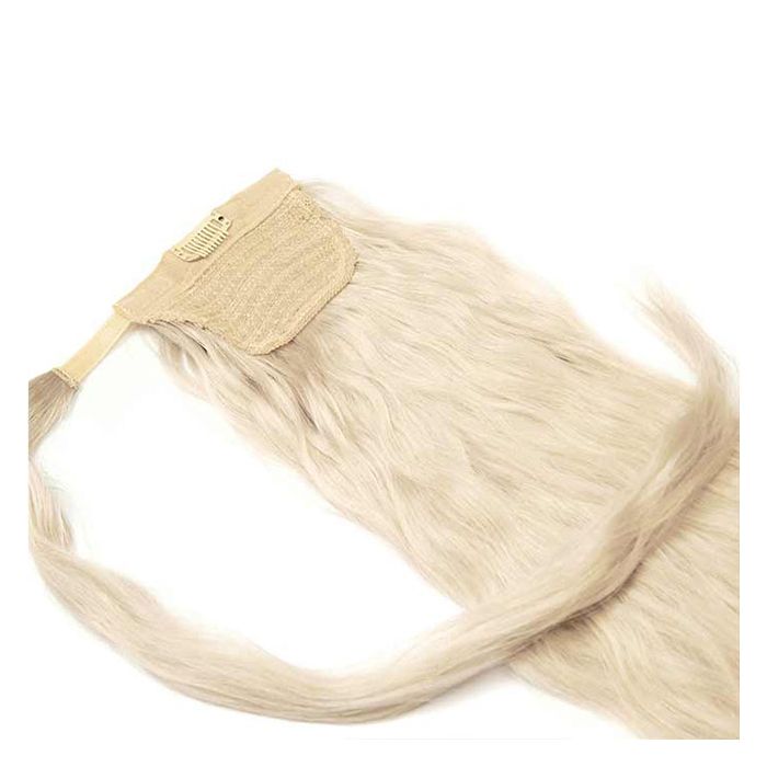 20" Invisi®Ponytail Beach Wave - Pure Platinum - Image 3