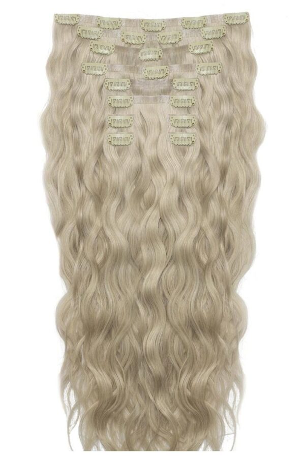 18" BEACH WAVE DOUBLE HAIR SET - Barley Blonde