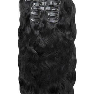 18" BEACH WAVE DOUBLE HAIR SET - JET SET BLACK