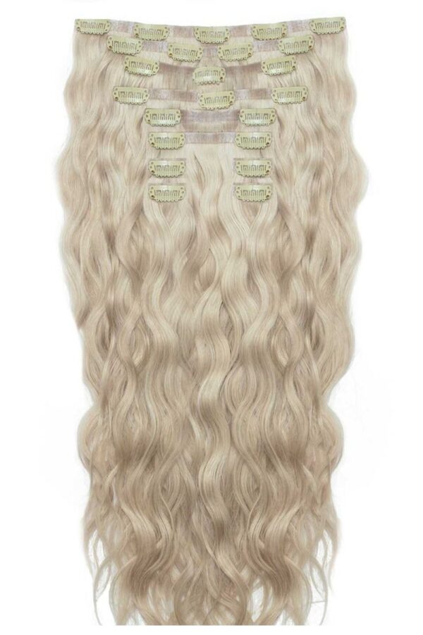 18" BEACH WAVE DOUBLE HAIR SET - Champagne Blonde