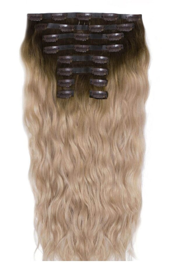 18" BEACH WAVE DOUBLE HAIR SET - High Contrast Warm