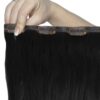 22" BEACH WAVE DOUBLE HAIR SET - JET SET BLACK - Image 3