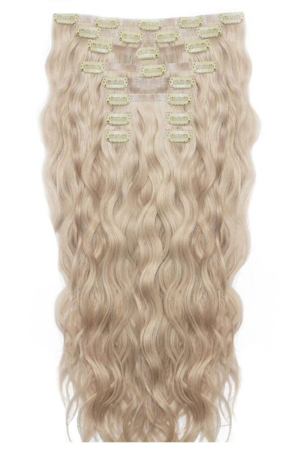 18" BEACH WAVE DOUBLE HAIR SET - L.A. Blonde