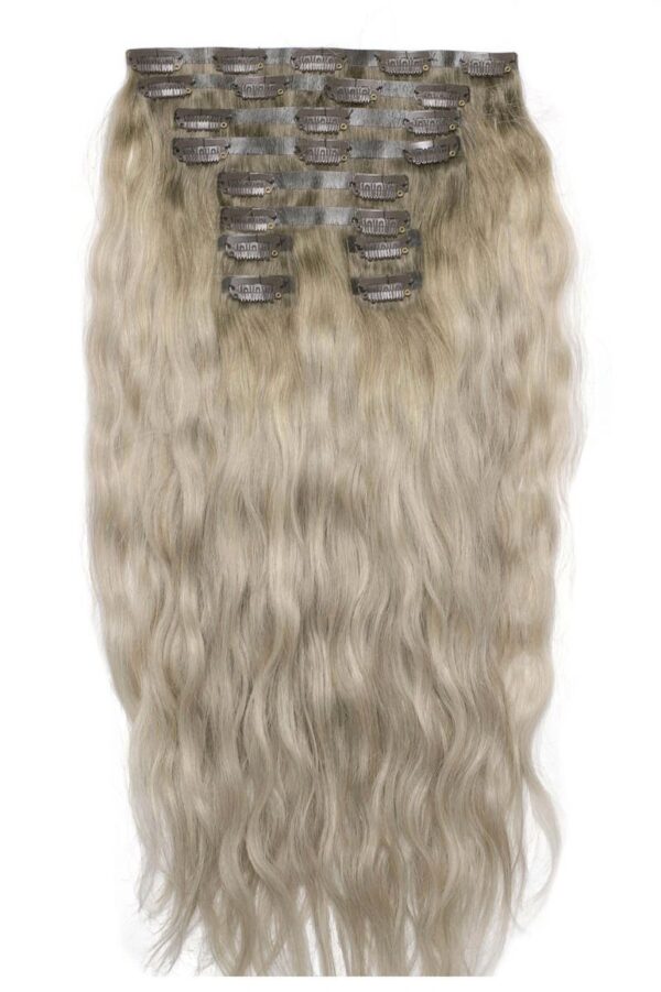 18" BEACH WAVE DOUBLE HAIR SET - Scandinavian Blonde