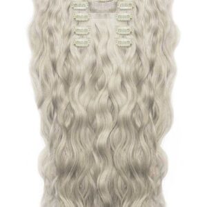 18" BEACH WAVE DOUBLE HAIR SET - Silver