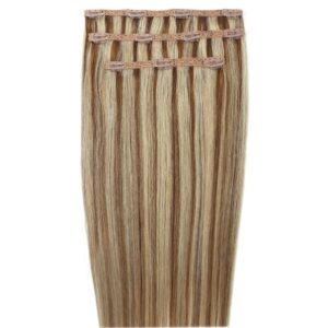 16" DELUXE REMY INSTANT CLIP-IN EXTENSIONS - HONEY BLONDE