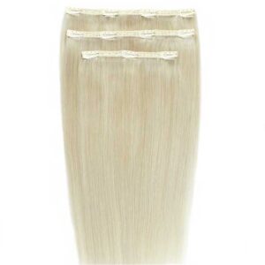 20" Deluxe Remy Instant Clip-In Hair Extensions - Pure Platinum