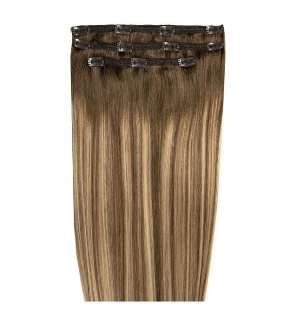 18" Deluxe Remy Instant Clip-In Hair Extensions - Mocha Melt