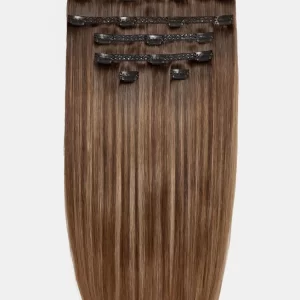20" Double Hair Set Clip-In Extensions Butterscotch