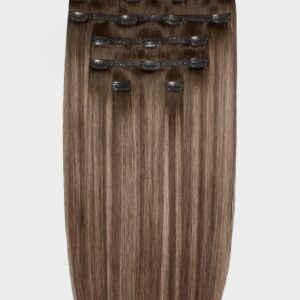 20" Double Hair Set Clip-In Extensions Cookies and cream