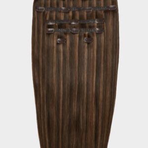 18" Double Hair Set Clip-In Extensions toffee crunch