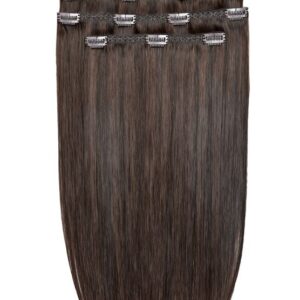 20" Deluxe Remy Instant Clip-In Extensions Dark chocolate