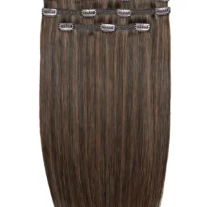 20" Deluxe Remy Instant Clip-In Extensions Espresso brown