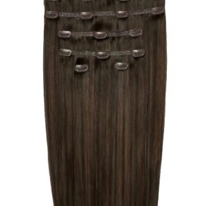 20" Double Hair Set Clip-In Extensions Roast chestnut