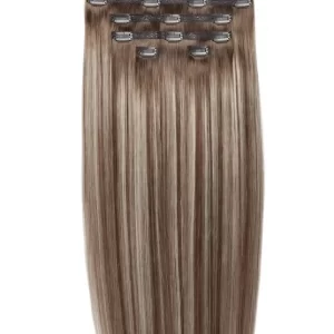 18" Double Hair Set Clip-In Extensions Amalfi blonde