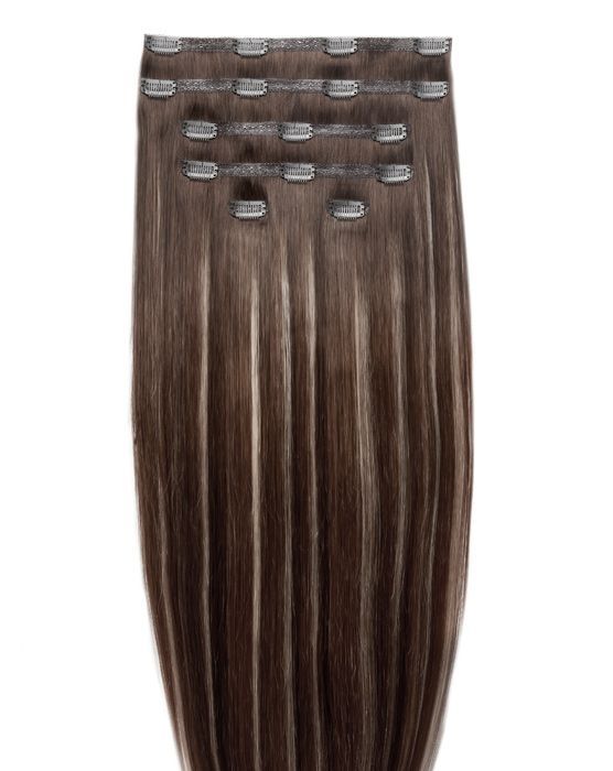 22" Double Hair Set Clip-In Extensions Sorrento bronde