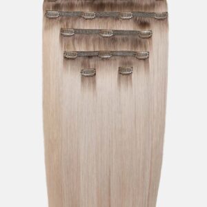 20" Double Hair Set Clip-In Extensions Glacier Blonde